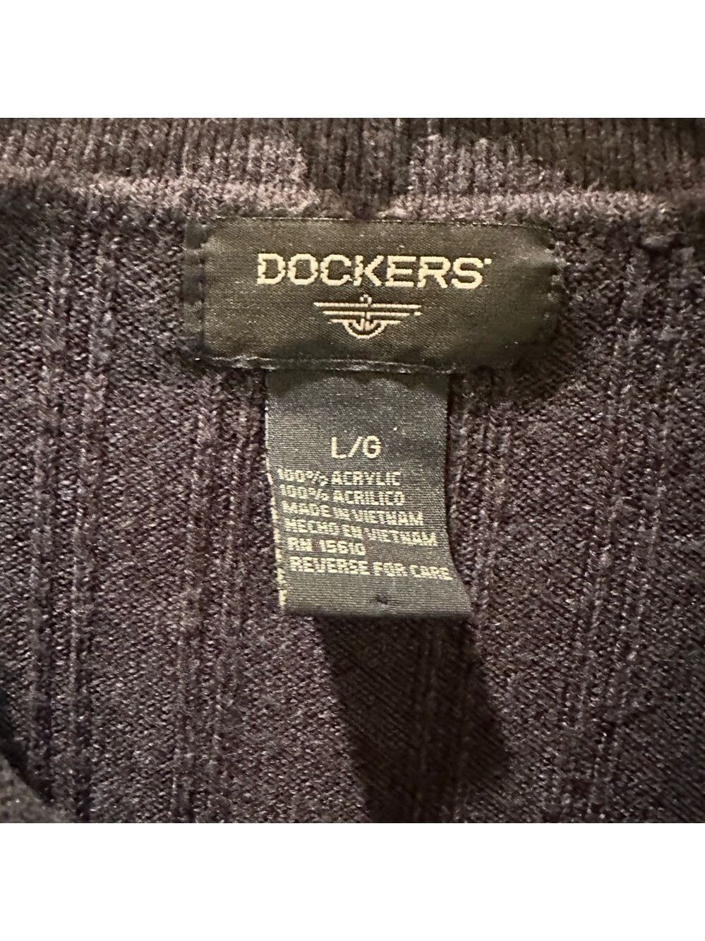 Dockers Collar Navy Sweater - Picture 2 of 3